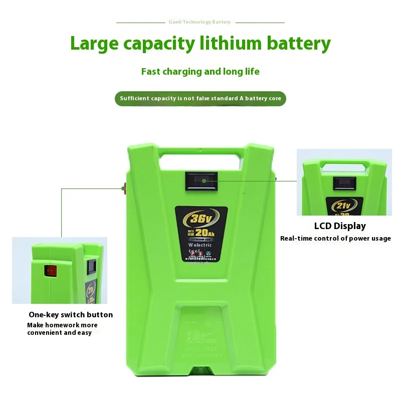 Customized 21V/36V Lithium Battery Pack Super Capacity Power Special Backpack Battery for Garden Tools Genuine Goods