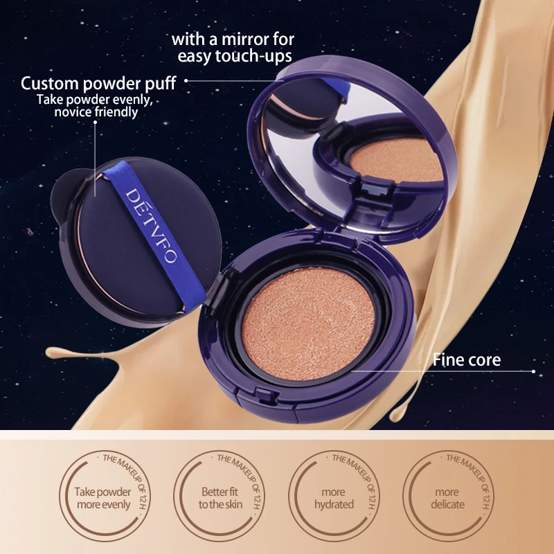 Custom Logo High Quality Concealer Cushion Cc Cream Moisturizer Serum Korea Forever Make Up Foundation For Dark Skin