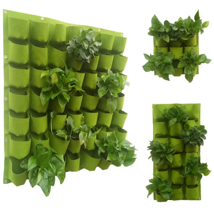 
 Оригинальные настенные тканевые подвесные сумки для растений, фетровые карманы, вертикальная подвесная сумка  