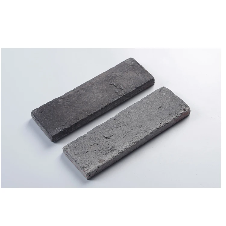 Custom smooth grey brick wall veneer faux thin brick facade exterior wall clinker brick slips tiles