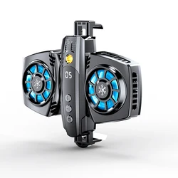 Laudtec Gaming Radiator Temperature Display Heat Sink Semiconductor Dual Mobile Cooling Fan for Mobile Phone Cooler