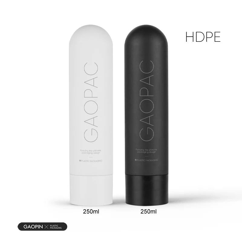 Recycled 250ml hdpe lotion container empty shampoo squeeze bottle plastic body wash flip cap top bottles