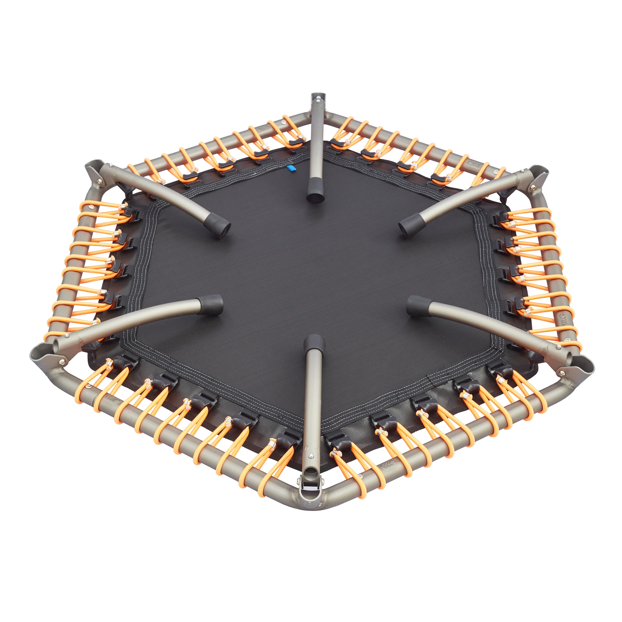 New foldable top hot sale Hexagon indoor best quality fitness jumping bungee cord trampoline