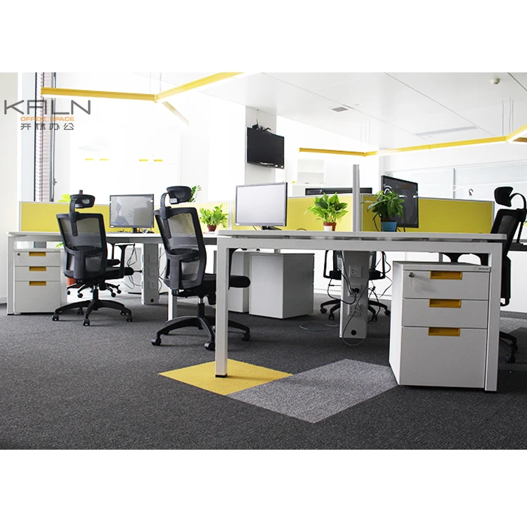Hot sell customized made products 120 degree office workstation aluminium partition open office desk with metal adjustable legs
