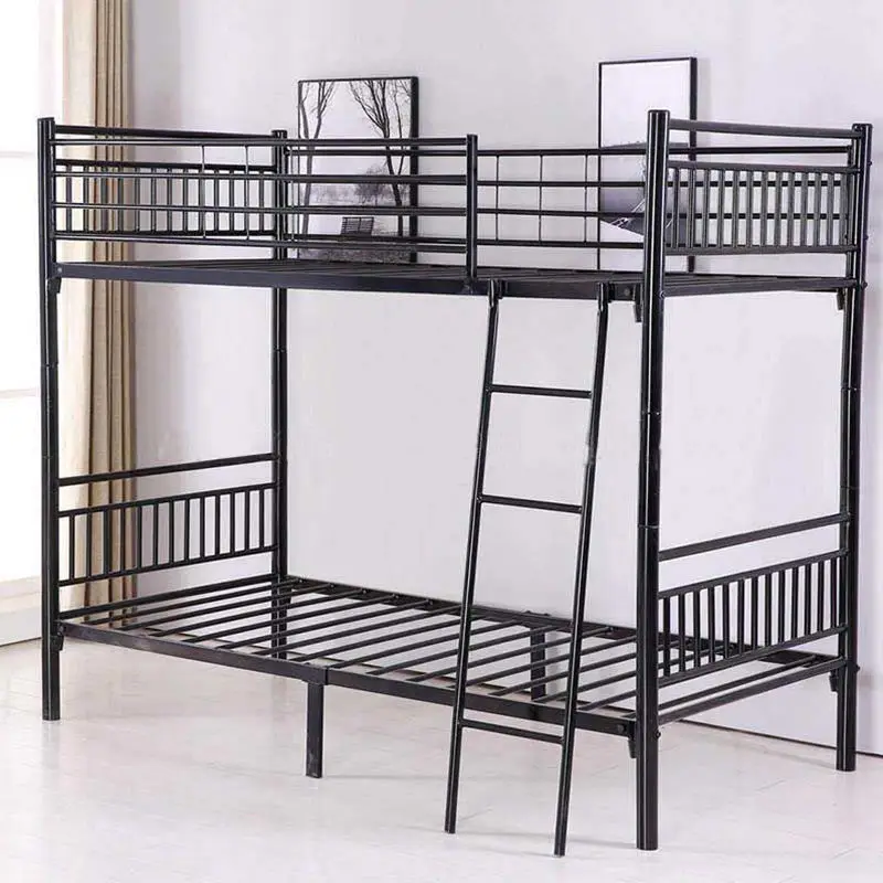 School dormitory Students Sleep bed Bunk bedroom furniture Twin Double size metal bed frame for sale