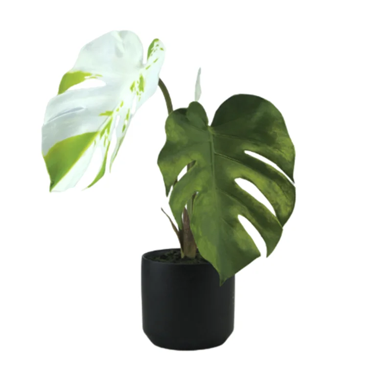 Green Plants 2022 Hot Sale PU Monstera Leaf Plant Guangdong & Greenery Artificial Plant For Office Home Decoration Bonsai