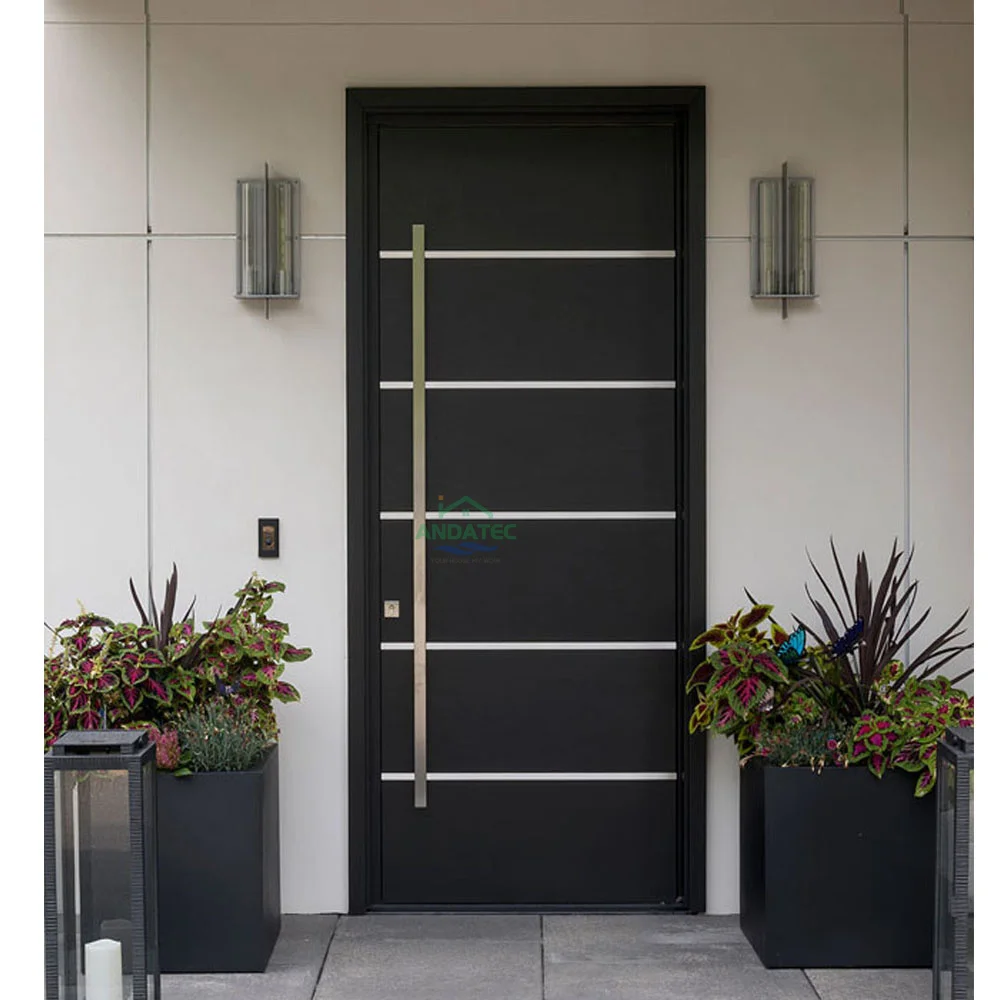 Anda Residential Commercial Cast Aluminum Exterior Door Secure Main Entrance Front Door Design