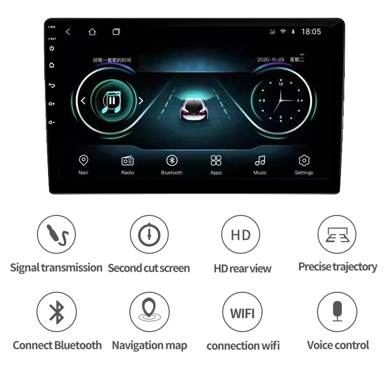 DW 4754 10 Inch AHD Double Din Screen Android Car Wifi Radio Carplay Dsp Gps Navigation Android Player Car Stereo System