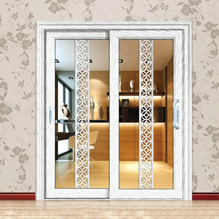 China Modern design sliding patio door glass  frameless aluminum sliding doors glass door