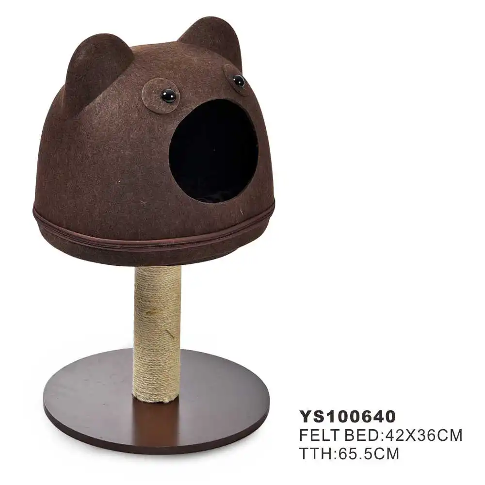
Eco-friendly High Quality Durable Cat Scratcher Cat Tree House Soft Felt Cat Bed Cave 