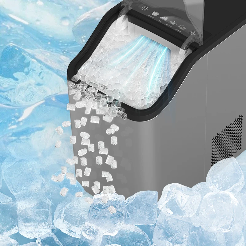 Countertop Self Cleaning Function 39.6Lbs/24H Portable 8-10 Minutes Compact Ice Maker