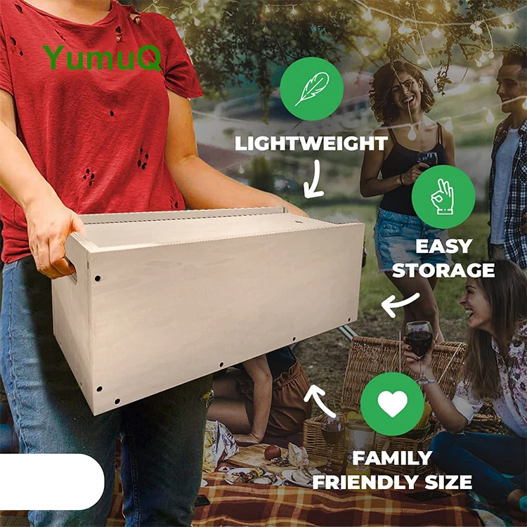 YumuQ Wholesale Wooden Giant Building Toys Tumbling Tower Blocks Stacking Game Pine Wood 54