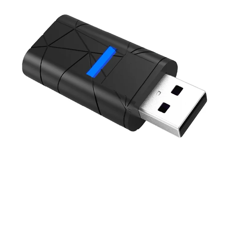 
 2 In 1 Plug And Play Audio Receiver And Transmitter Black Bt Audio Converter Usb 5.0 Wireless Dongle  