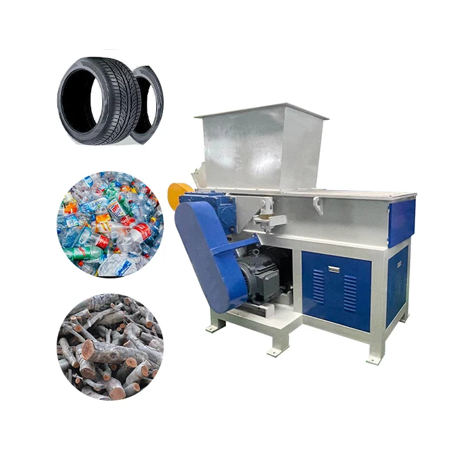 Small rubber head shredder Large wire single-axis shredder head material old clothes waste dual-axis shredder