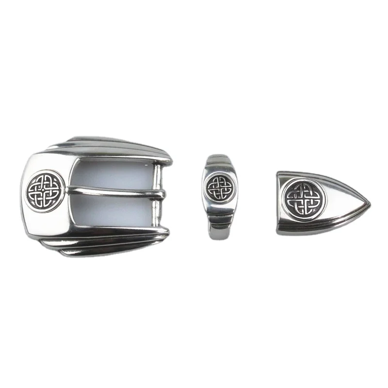 27MM American Cowboy belt buckle western set luxury pattern buckle Belt Buckle Set for men