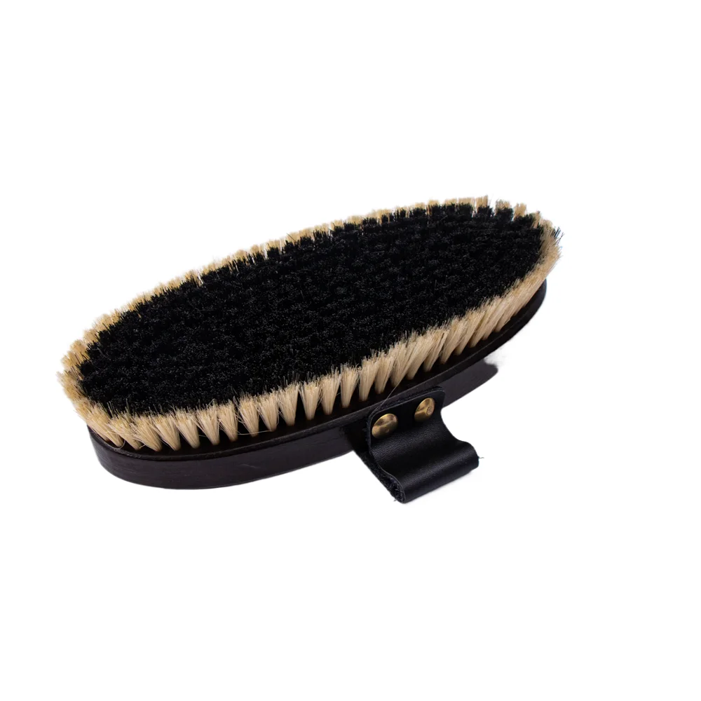Factoey Supply Portable Equestrian Equipment Horse Care Products Wooden Handle Bristle Horse Body Cleaning Brush