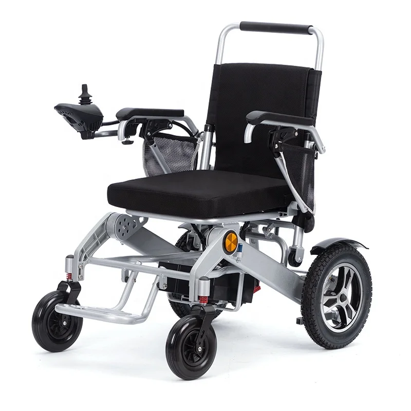 Hot whole body aluminum alloy frame light type before and after folding electric wheelchair 24v lithium battery