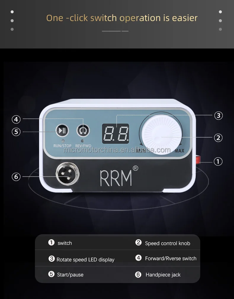 high quality High Speed Brushless Micromotor Handpiece Portable Electric Micromotor nail drill machine