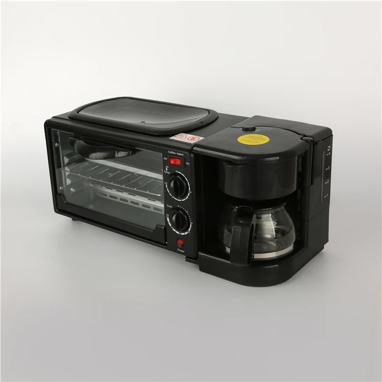 RTS Breakfast Maker Sandwich Machine Egg Frying Pan Meat Roaster Make Coffee 3 In 1 Multifunction Breakfast Machine