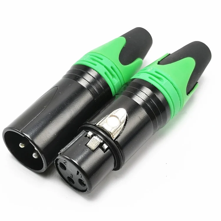 3 pin Connectors Plastic, black xlr in new type.