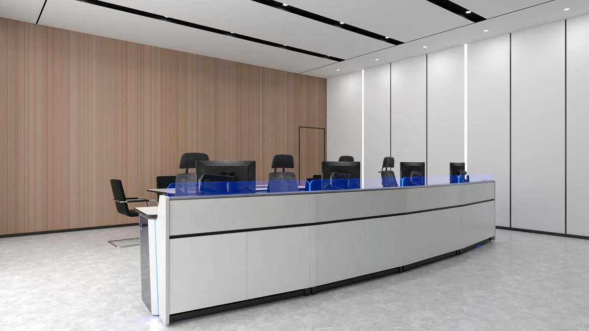 Kesino Ergonomically Designed Command and Control Room Solutions Air Traffic Control (ATC) Room Console Table with LED Lighting