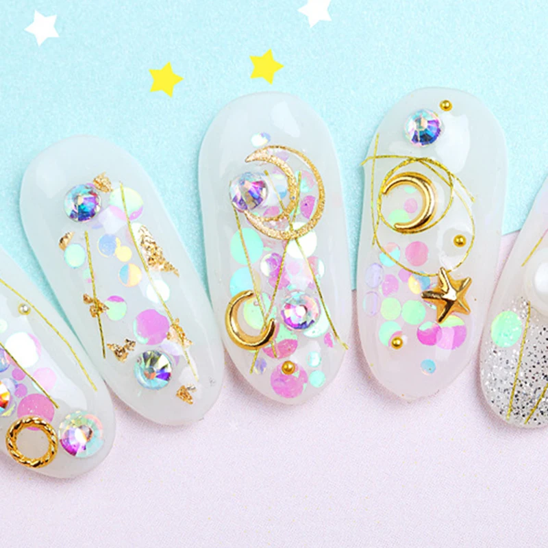 Hot sale style  nail art decoration resin sto ne metal jewelry