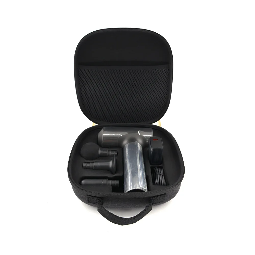 Customizable Mini Massage Gun  Portable Muscle Relaxation Massager  EVA Hard Box Storage Bag Black Tool Bag for Travel
