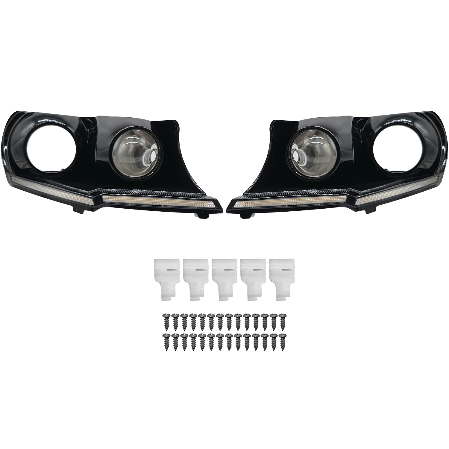 TAOCHIS Car Light Retrofit Fast Installation Kits For 2014-2016 Skoda Octavia DRL White+Yellow Color Car Lamps Accessories