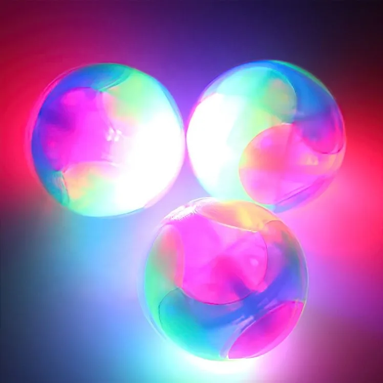 Led Flashing Elastic Toy Ball Molar Teeth Cleaning Bouncing Pet Ball Self Rotating Ball Smart Led Cat Toy