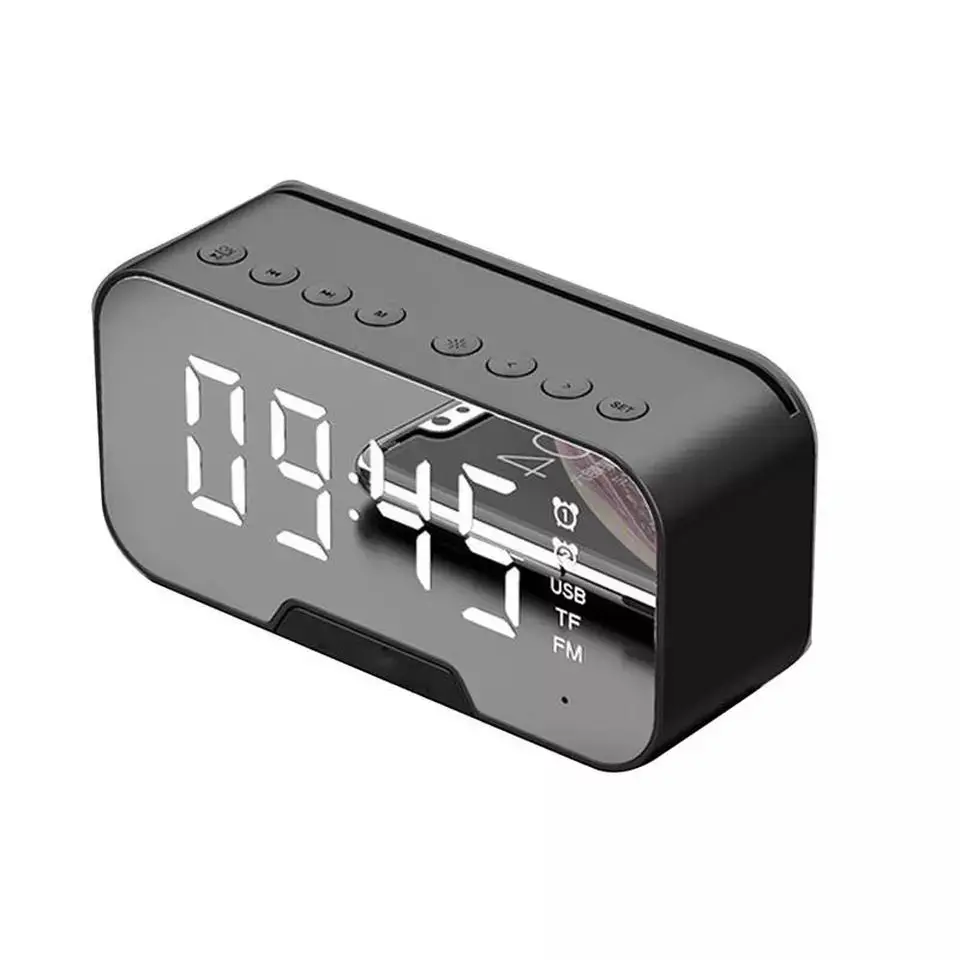 FANSBE стерео мини портативное беспроводное цифровое зеркало BT Bluetooth динамик с будильником