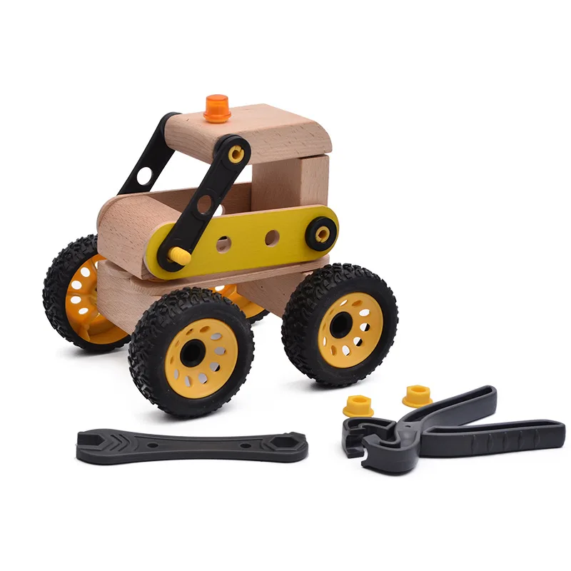 Building Blocks Diy Items Assembled  Excavator  Model Educational Toys for Children Boys