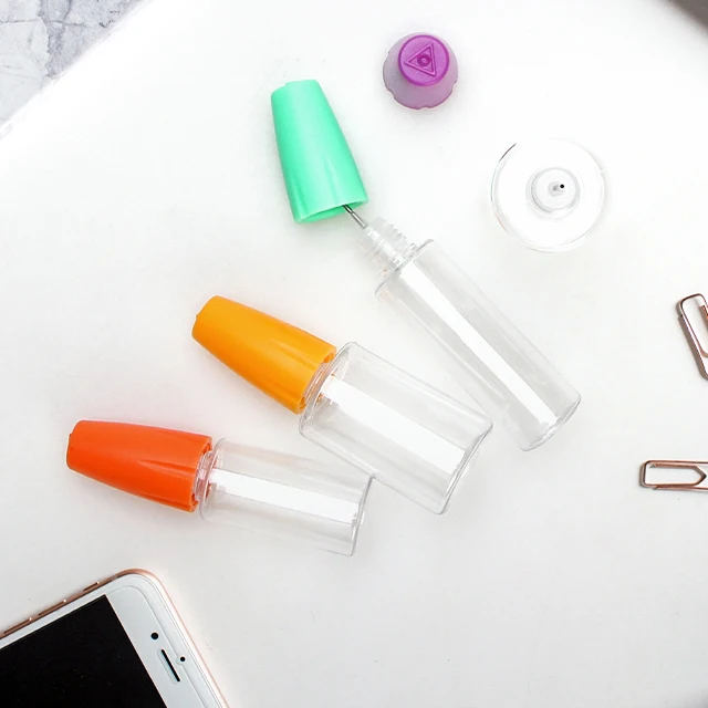 Round Plastic 10ML 15ML 20ML 30ML Plastic Dropper Needle Tip Cap With Childproof Cap Bottle