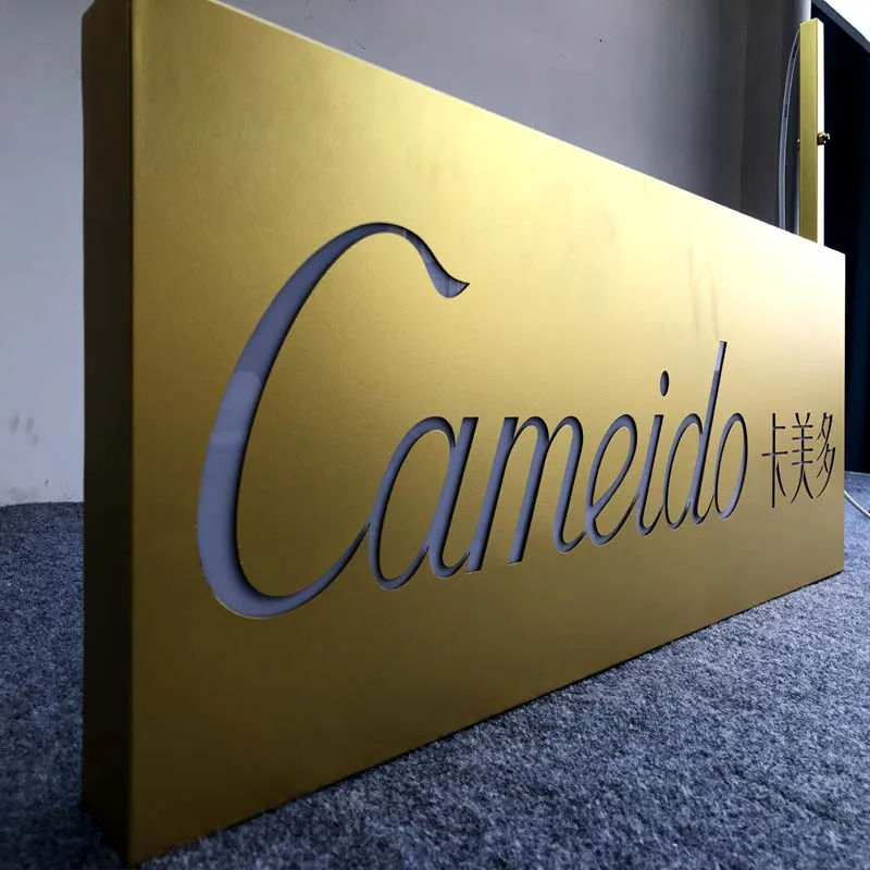 HONGSEN LED Illuminated Sign board Bar Shop Round Metal Outdoor Led Advertising Light Box