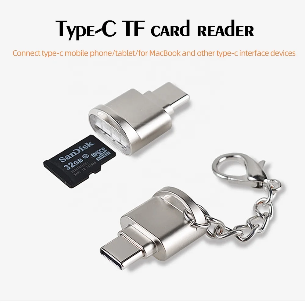  Мини-кардридер из цинкового сплава с разъемом Type-C для