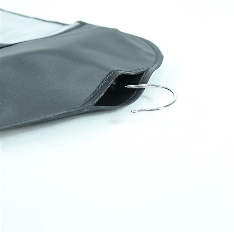 
LOW MOQ Customized LOGO High Quality Leather Wig Bag Hair Extensions Packing Bag With Hanger 