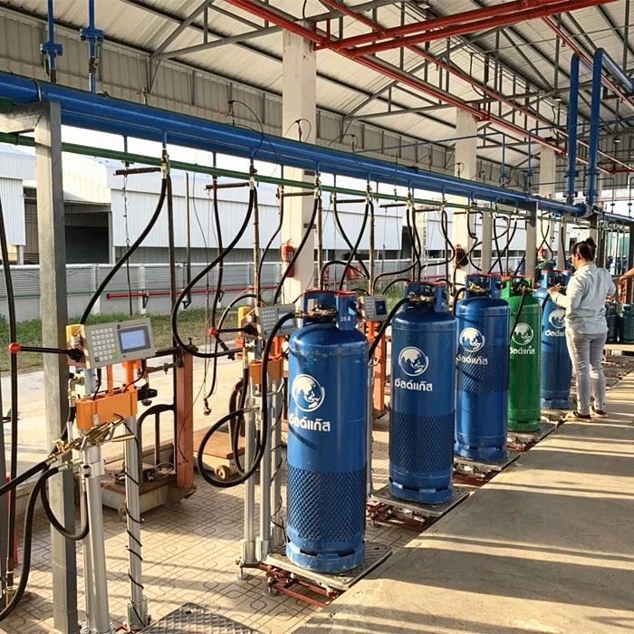 ATEX explosion proof LPG gas cylinder filling machines used for liquefied Petroleum Gas bottling plant