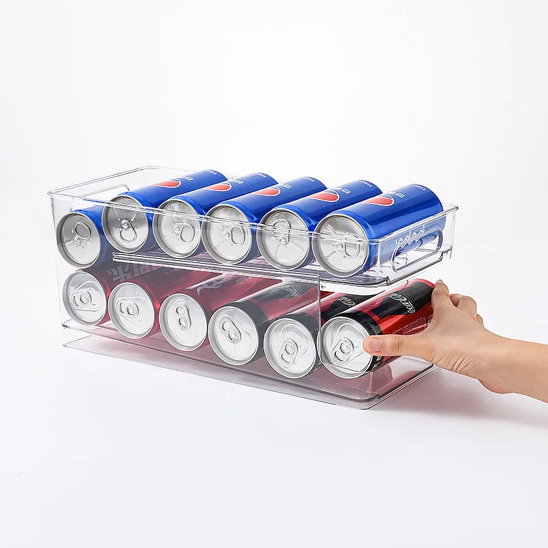 Kitchen Soda Drink Can Dispenser For Refrigerator Freezer Fridge organizer and Storage