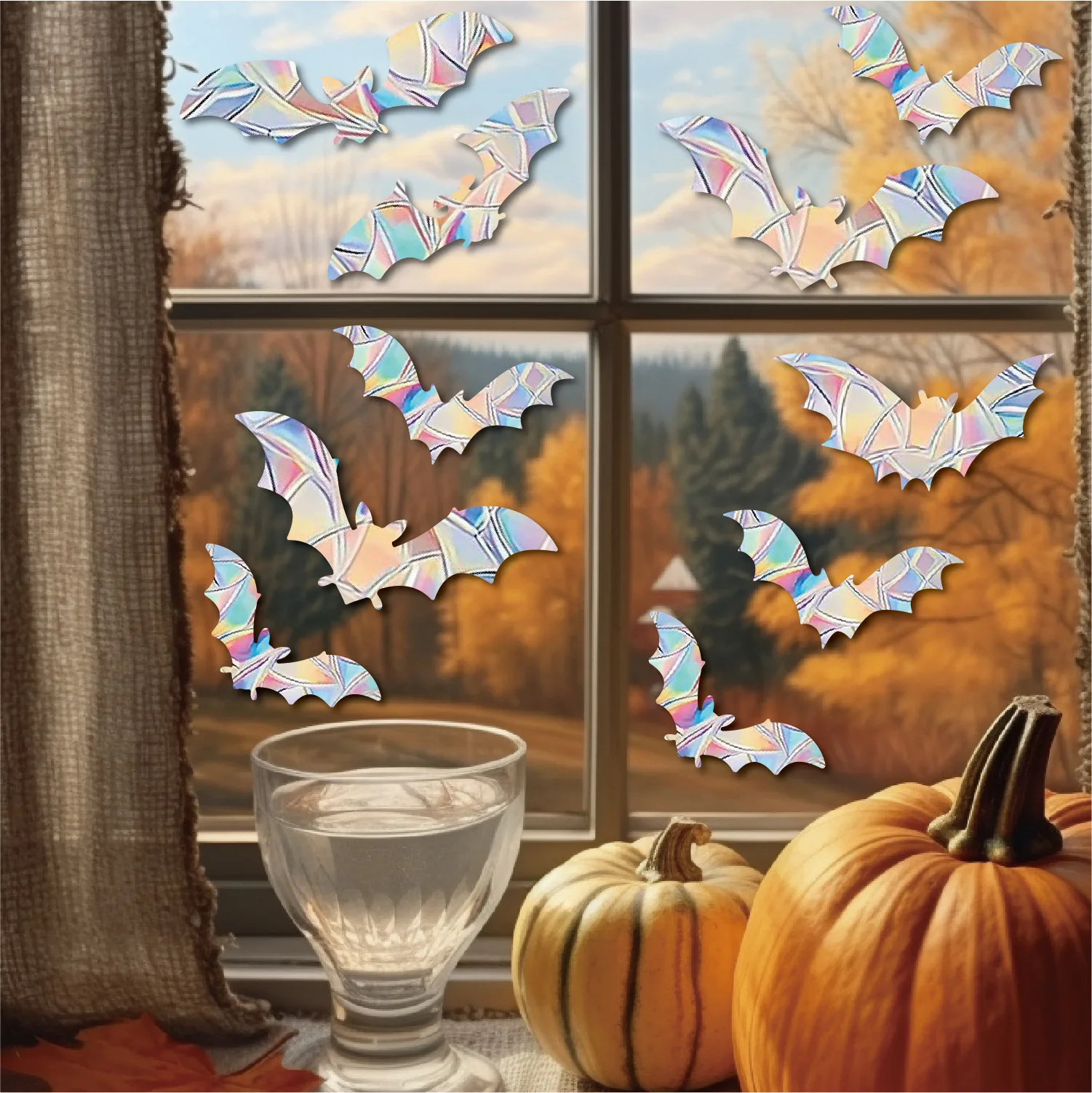 14 designs pvc bird strike prevention catch sun rainbow window stickers 3d prism for window