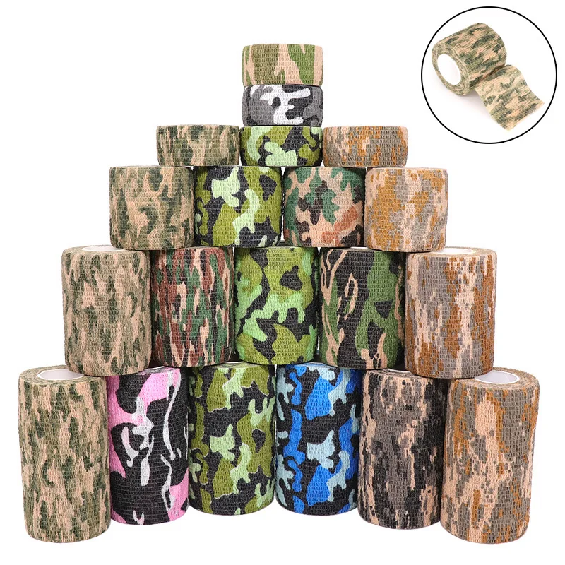 
4.5m Hunt Disguise Elastoplast Camouflage Elastic Wrap Tape Self Adhesive Sports Protector Ankle Knee Finger Arm Bandage 