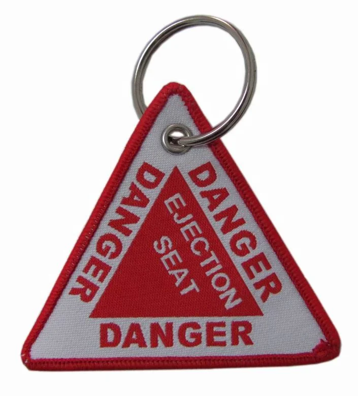 Personalized Airplane Aviation Tags Key Chain Fabric Custom Woven Keychain