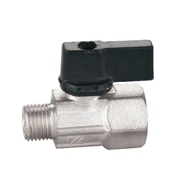 brass mini ball valve 1/4inch 3/8 inch 1/2 inch forged female male thread butterfly Handle ball valve