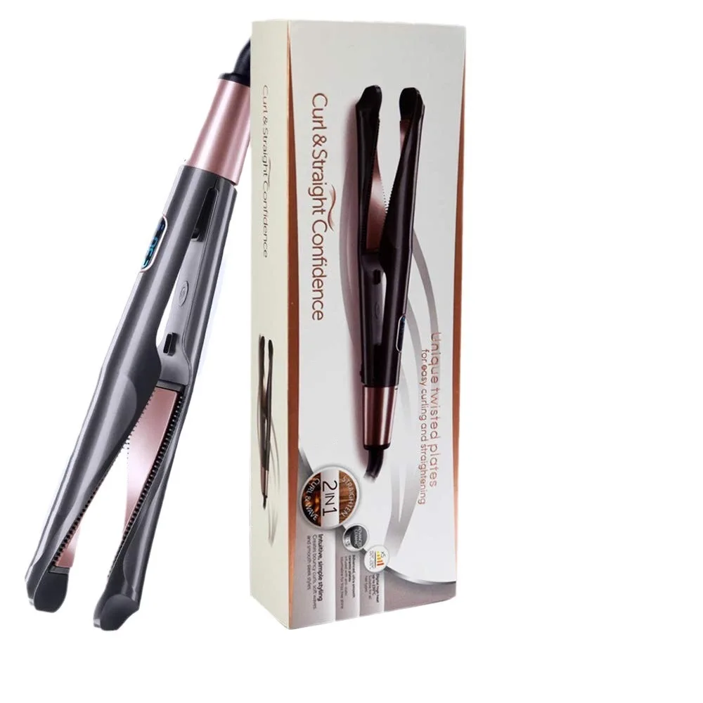 Hair Straighteners Wholesale Fashion Flat iron PTC Heat 450 degree Curling Salon Portable Hair press