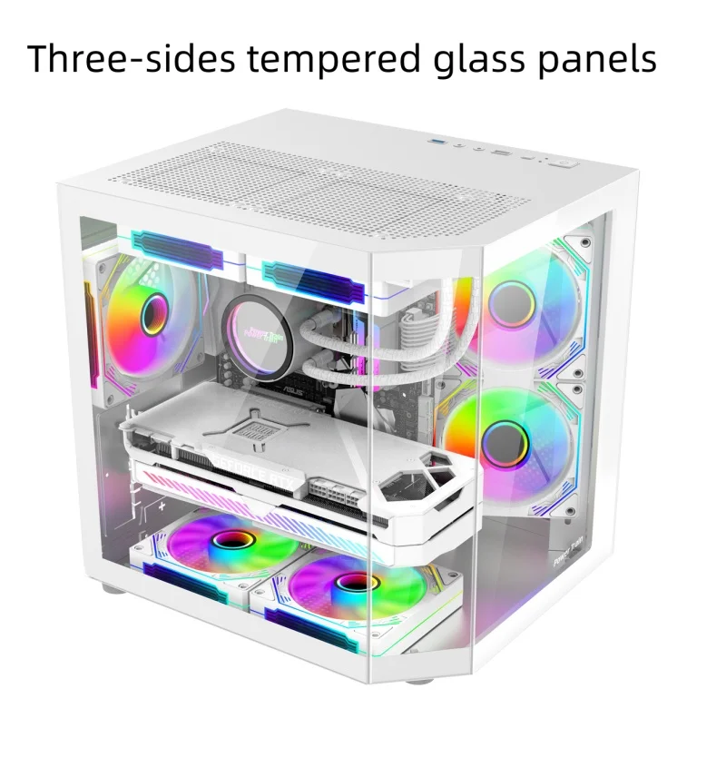 Пользовательские Micro ATX стеклянный игровой ПК чехол для компьютера геймерские Чехлы Towers Mid Tower USB3.0 корпус игрового