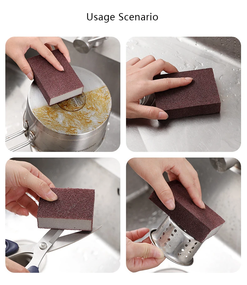 Magic Strong Decontamination Emery Kitchen Cleaning Sponge Remove Rust Sponge