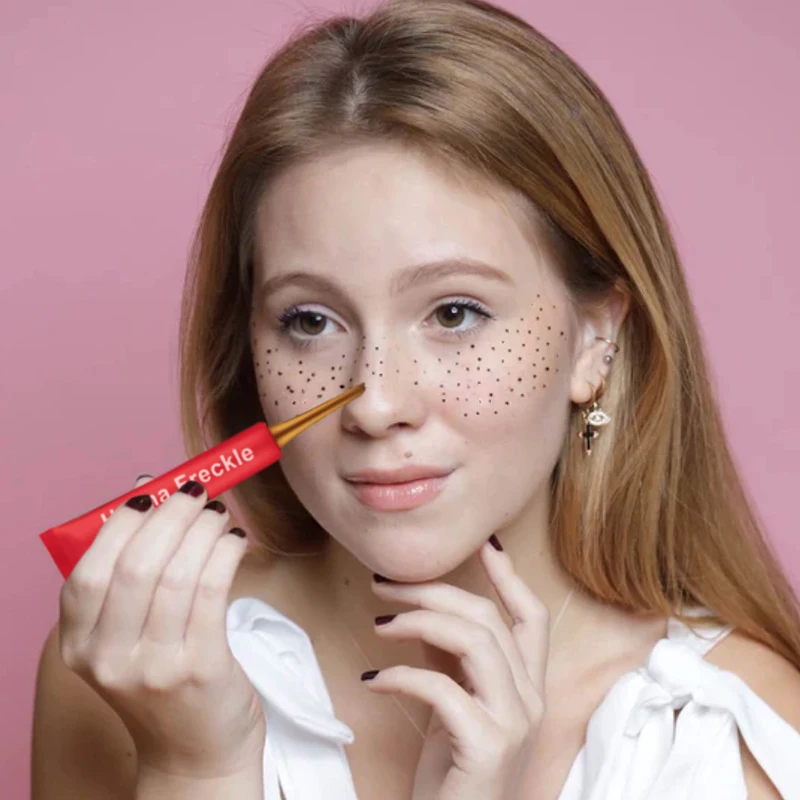 Custom your logo and packing vegan indian henna 10ml Brown maroon henna freckle