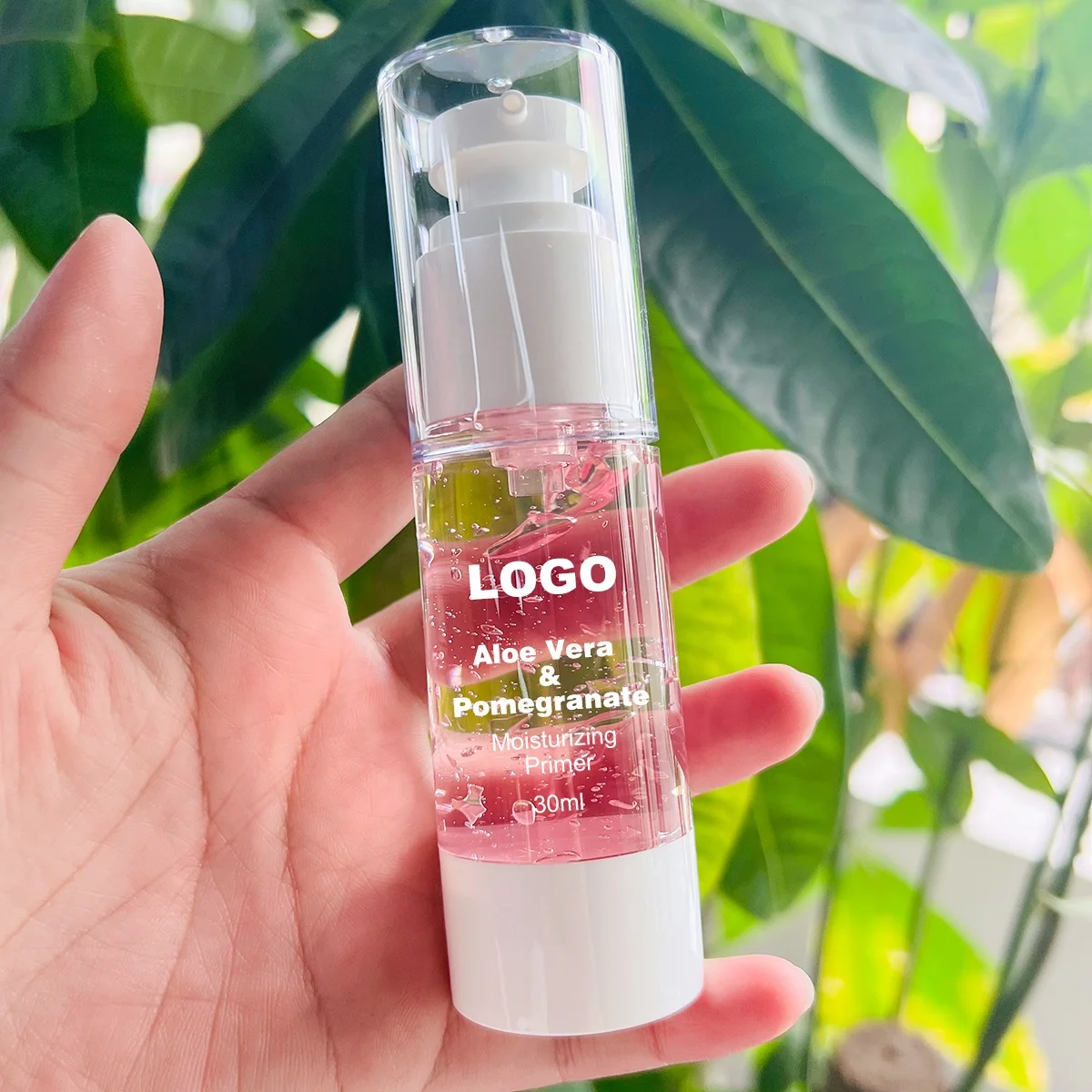 OEM Vegan Foundation Primer Pomegranate Aloe Face Base Cream Matte All Skin Types Oil-Free Liquid Facial Makeup