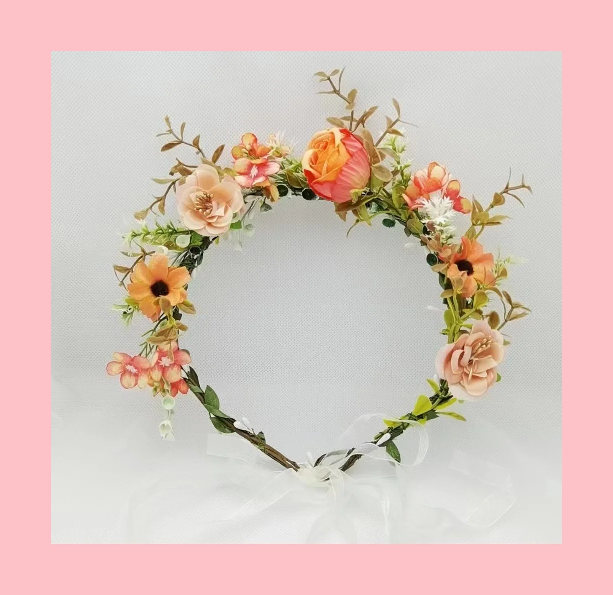 2023 new bride wreath head ring in-stock holiday travel photo shoot wholesale colorful flower wedding crown