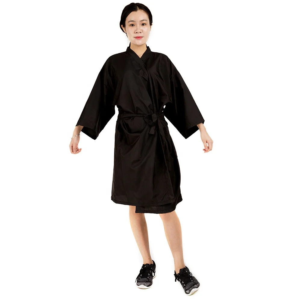 Factory Price Hair Cutting Gown Salon Kimono Robe Black Kimono Robe Wholesale