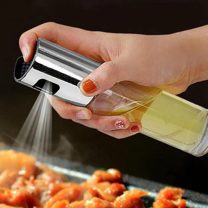 G9 Mister Kitchen Cooking BBQ Oil Sprayer Stainless Steel Olive Pump Spray Bottle Oil Dispenser 100ml Glass Olive Oil Sprayer