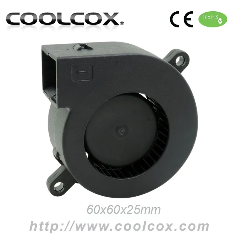 
CoolCox 6025 small blower fan,60x60x25mm blower fan,turbo fan,,5V/12V/24V,DC centrifugal fan,bidet fan 